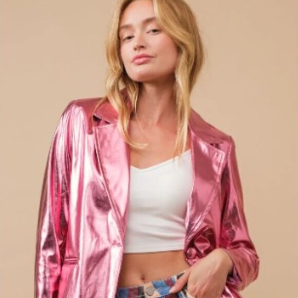 Pink METALLIC Blazer🔥 - Picture 2 of 5